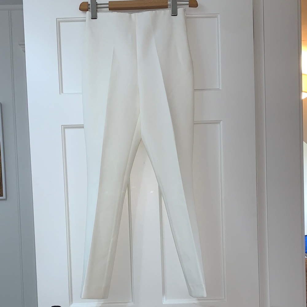 Zara Ivory Straight Leg Trousers